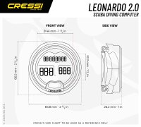Cressi since 1946 - Leonardo Diving Computer - Air/Nitrox/Depth Gauge Mode - Bla