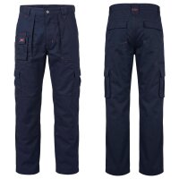 Lee Cooper Herren Arbeitshose Cargo Schwarz mit robusten Kniepolstertaschen W42.
