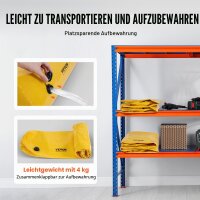 VEVOR Hochwasser Schutzbarrieren 4x wassergefüllt stark PVC 1220x250x170 mm gelb