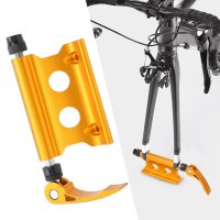 Stabiler OKAT Fahrrad-Vordergabel-Befestigungsclip gelb Aluminiumlegierung 1.53.