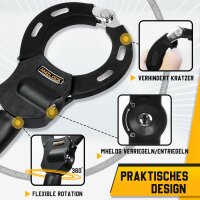 AMZLOCK E Scooter Schloss mit Silikonschutz 8mm gehärtete Kette Gelb 75cm Länge.
