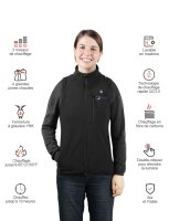 OUTCOOL Thermo-Fleeceweste Damen 4 Heizbereiche 3 Temperaturstufen Schwarz M à %