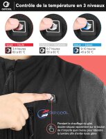 OUTCOOL Thermo-Fleeceweste Damen 4 Heizbereiche 3 Temperaturstufen Schwarz M à %