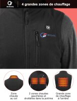 OUTCOOL Thermo-Fleeceweste Damen 4 Heizbereiche 3 Temperaturstufen Schwarz M à %
