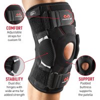 McDavid 422R Kniestütze Stabilisierung Kniebandage mit Scharnieren Schwarz 1.95.