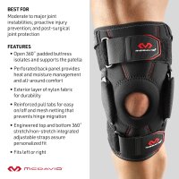 McDavid 422R Kniestütze Stabilisierung Kniebandage mit Scharnieren Schwarz 1.95.