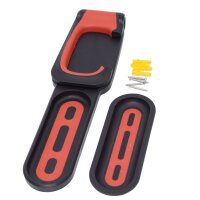Contrast Vertikale Fahrradhalterung schwarz/rot mit Reifenwand-Schutz und Schrau