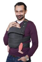 Komfortable Marsupi Babytrage für Kleinkinder bis aus atmungsaktivem Baumwo Grau