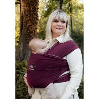 manduca Sling Babytragetuch > Berry < Elastisches Tragetuch für Neugeborene ab G
