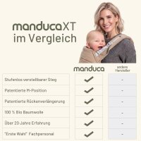 manduca Babytrage XT grey-white – Ergonomische Trage für Neugeborene bis – ab of