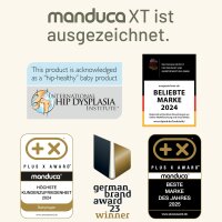manduca Babytrage XT grey-white – Ergonomische Trage für Neugeborene bis – ab of