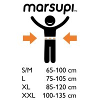 Ergonomische Marsupi Babytrage aus atmungsaktivem Baumwoll-Leinen Gewebe Grau 15