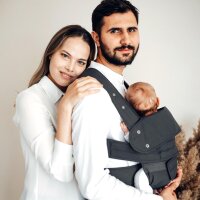 Ergonomische Marsupi Babytrage aus atmungsaktivem Baumwoll-Leinen Gewebe Grau 15