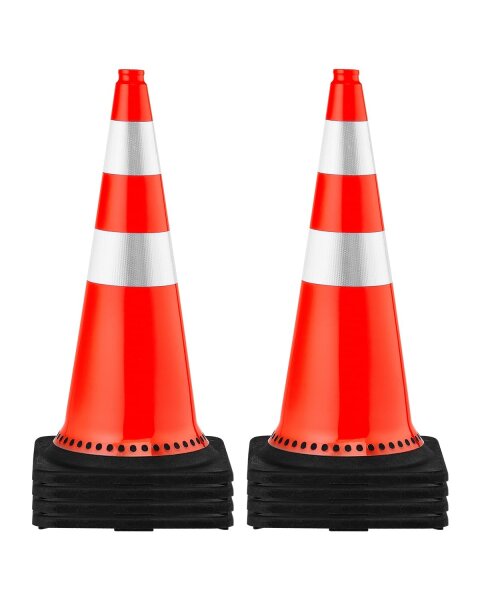 VEVOR Sicherheitskegel, 75 x 37 x 37 cm Verkehrskegel, orangefarbene PVC-Baukege
