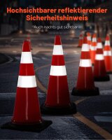 VEVOR Sicherheitskegel, 75 x 37 x 37 cm Verkehrskegel,...