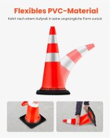 VEVOR Sicherheitskegel, 75 x 37 x 37 cm Verkehrskegel, orangefarbene PVC-Baukege