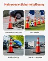 VEVOR Sicherheitskegel, 75 x 37 x 37 cm Verkehrskegel, orangefarbene PVC-Baukege