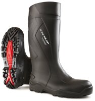 Dunlop Purofort+ Sicherheits-Gummistiefel Schwarz Rot Stahlkappe Slip On Gr. 50