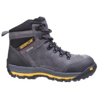 CAT Workwear Herren Sicherheitsschuh Grau Vollnarbenleder Rutschfeste Gum Gr. 44