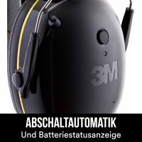 3M WorkTunes Connect Kapselgehörschutz mit Bluetooth Mikrofon schw Einheitsgröße