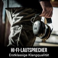 3M WorkTunes Connect Kapselgehörschutz mit Bluetooth Mikrofon schw Einheitsgröße