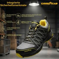 Goodyear Sicherheitsschuhe Herren metallfrei S1P SRA Antistatisch Schwarz Gr. 45
