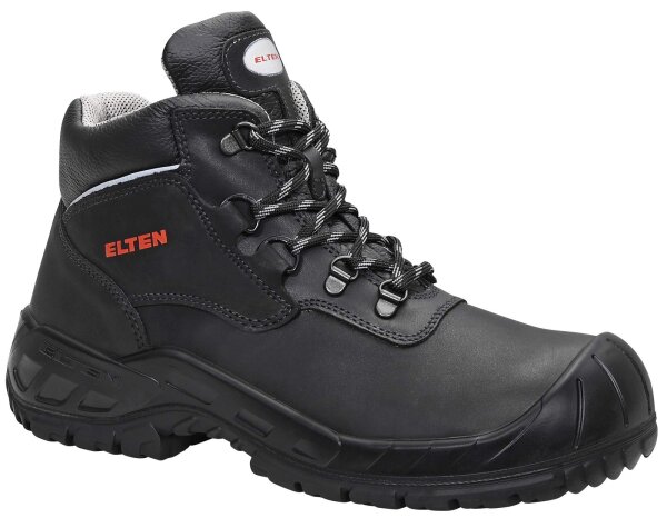 ELTEN LUTZ S3 HI Arbeitsschuh Schwarz Leder mit Stahlkappe und Durchtritt Gr. 39