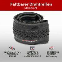 Fincci 26 x 1,50 Zoll Fahrradreifen f Mountainbike Hybrid schwarzem nur 1 REIFEN