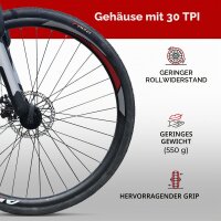 Fincci 26 x 1,50 Zoll Fahrradreifen f Mountainbike Hybrid schwarzem nur 1 REIFEN