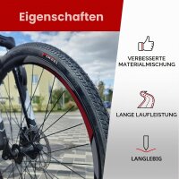 Fincci 26 x 1,50 Zoll Fahrradreifen f Mountainbike Hybrid schwarzem nur 1 REIFEN