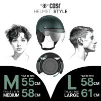 CASR Style Fahrradhelm City-Design Khaki für Damen und Herren mit Lüftung Gr. L