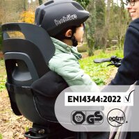 Bobike Go Maxi AVS+ Fahrrad-Kindersitz hinten AVS+ System Citybikes E-Bikes Schw