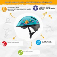 meteor Kinder Fahrradhelm MTB Rollerhelm verstellbar Magic Design Kinderhe Gr. S