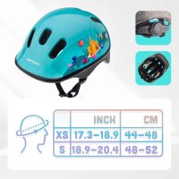 meteor Kinder Fahrradhelm MTB Rollerhelm verstellbar Magic Design Kinderhe Gr. S
