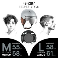 CASR Fahrradhelm City-Design mit Belüftung Verstellsystem Ohrwärmer Größe. Gr. M