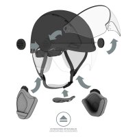 CASR Fahrradhelm City-Design mit Belüftung Verstellsystem Ohrwärmer Größe. Gr. M