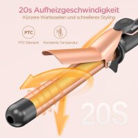 BESTOPE MIX Lockenstab rosa Keramik 25 mm 25 Temperaturstufen 230 °C Netzb Gr. S
