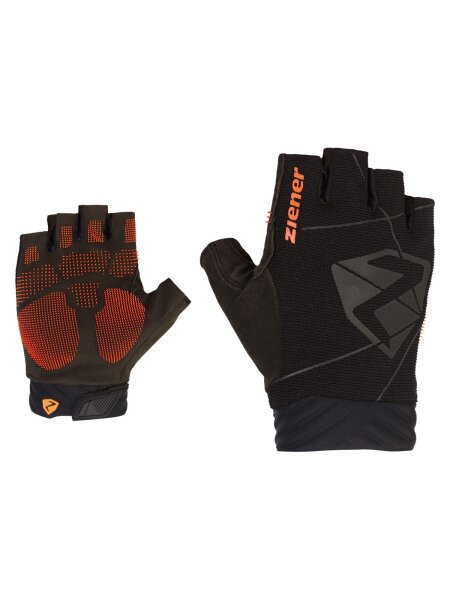 Ziener CECKO Herren Fahrrad Handschuhe Kurzfinger 3D Gecko Grip Schwarz Gr. 6,5