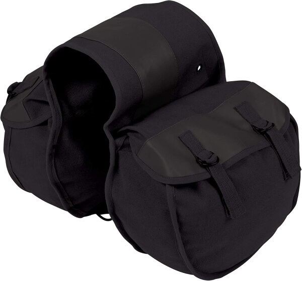 Stansport Canvas Satteltasche Schwarz fr Fahrradtouren Uni-Erwachsene One Size.