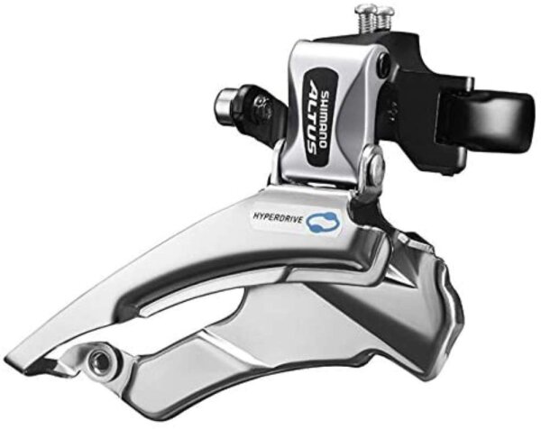 Shimano Umwerfer Altus FD-M313 Schelle hoch Dual-Pull MTB Trekking 34.9 mm Silbe