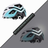 Meteor Unisex Fahrradhelm Mountainbike Skaterhelm Scooter Jungen Weiß Gr G Gr. L